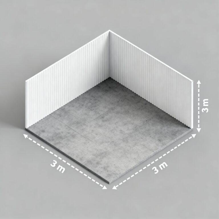 3 x 3 meters Storage facility